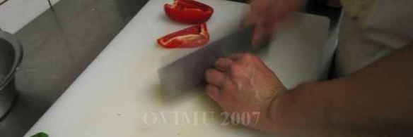 лапша рисовая с овощами и креветками