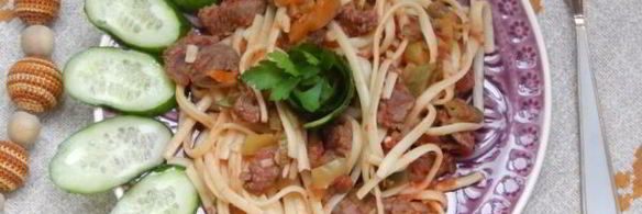 лапша с говядиной