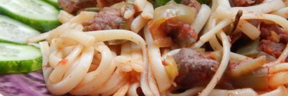 лапша с говядиной