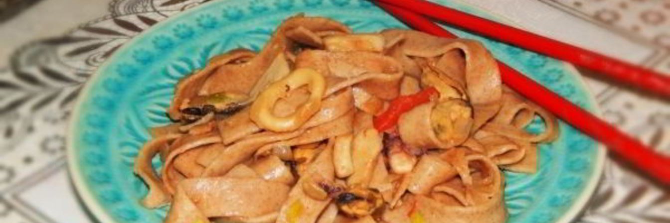 Лапша с морепродуктами