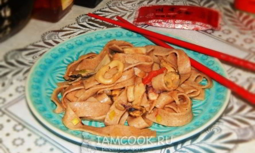 Рецепт лапши с морепродуктами