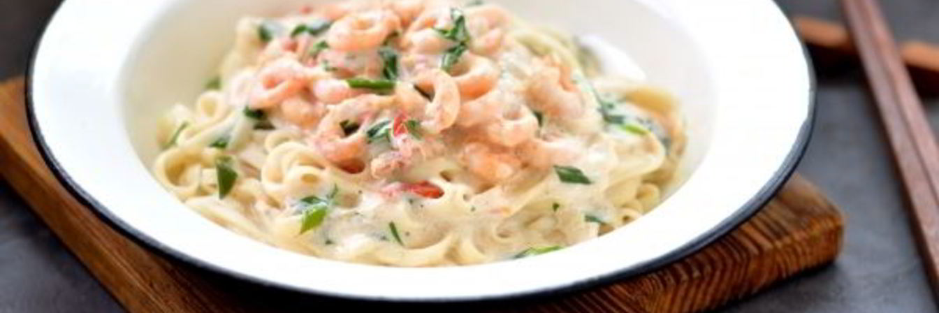 Лапша удон с креветками