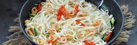 лапша удон с креветками