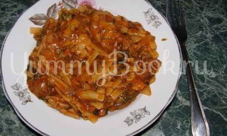 Рецепт лапши в мясном соусе