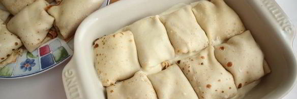 блинная лазанья с индейкой