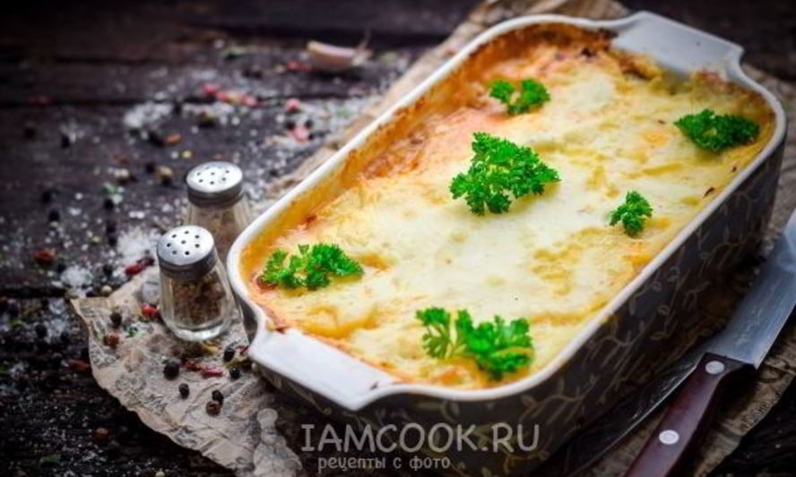 Рецепт картофельной лазанья с фаршем
