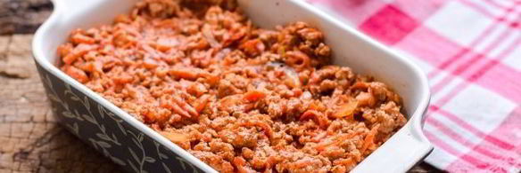 картофельная лазанья с фаршем