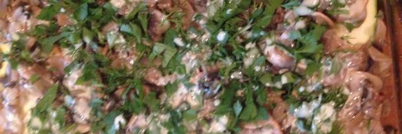 лазанья из кабачков с грибами