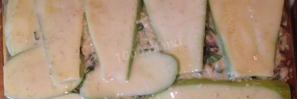 лазанья из кабачков с грибами