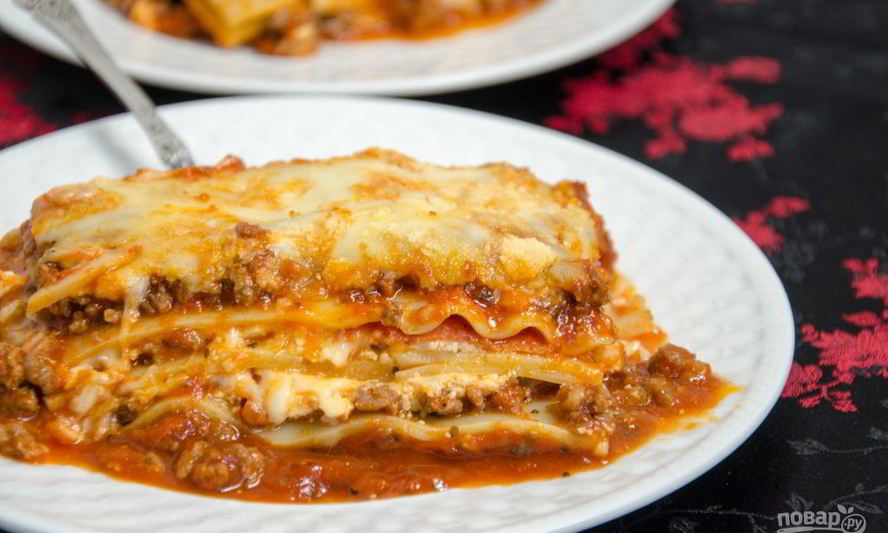 Рецепт лазаний мясная