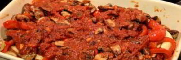 лазанья с баклажанами и грибами