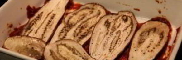 лазанья с баклажанами и грибами