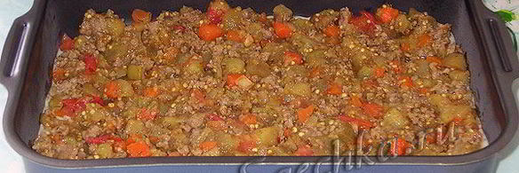 лазанья с фаршем и баклажанами