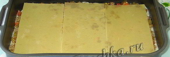 лазанья с фаршем и баклажанами