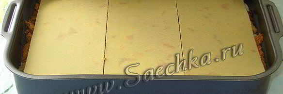 лазанья с фаршем и баклажанами