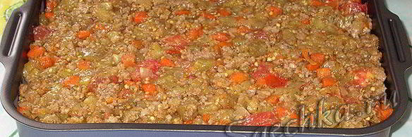 лазанья с фаршем и баклажанами