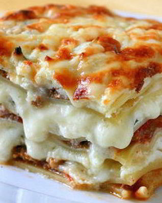 Лазанья с фаршем и грибами