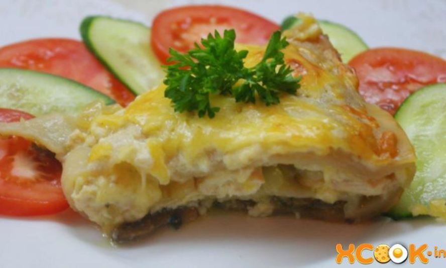 Рецепт лазаний с курицей и шампиньонами