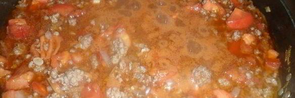 лазанья с мясным фаршем и овощами