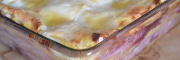 лазанья с рикоттой и ягодным ассорти