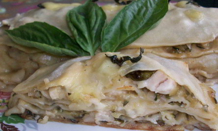 Рецепт лазаний с цукини и курицей