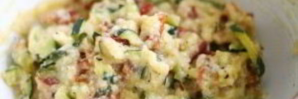 лазанья с цуккини и беконом