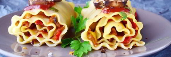 постная лазанья с грибами