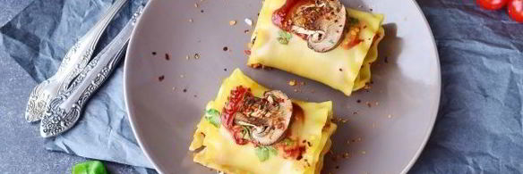 постная лазанья с грибами