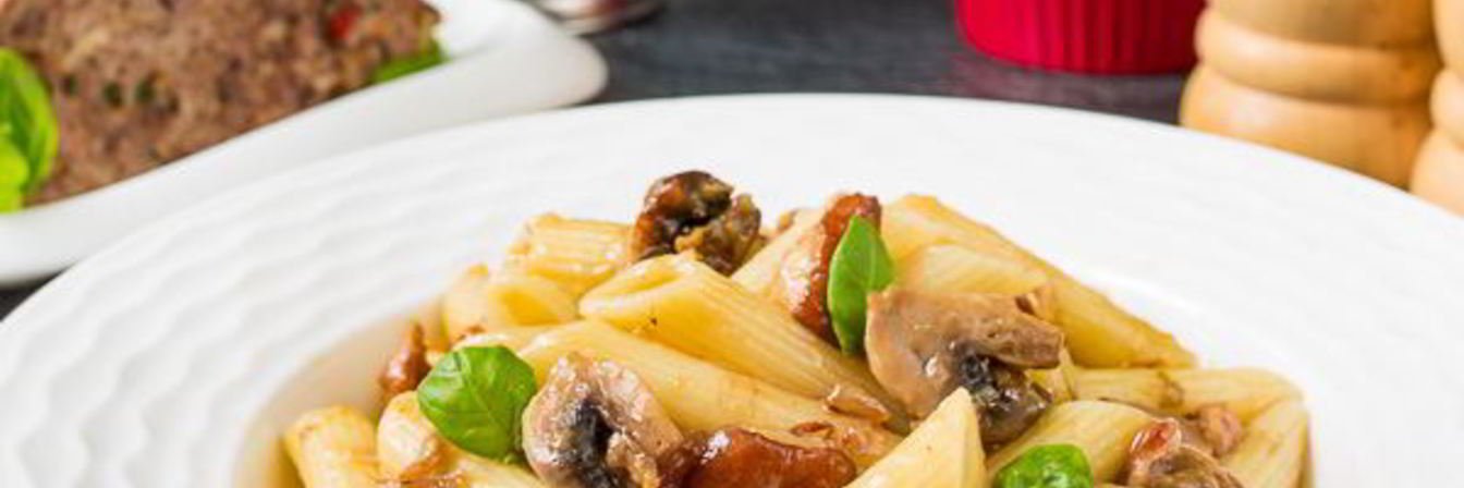 Быстрая паста с грибами