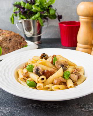 Быстрая паста с грибами