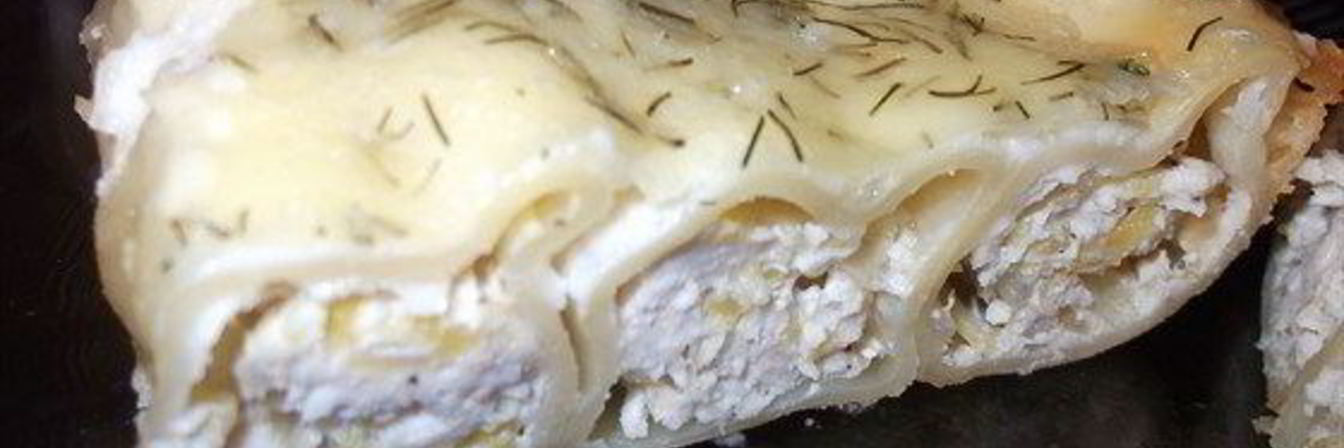 Каннеллони с курицей и кабачком