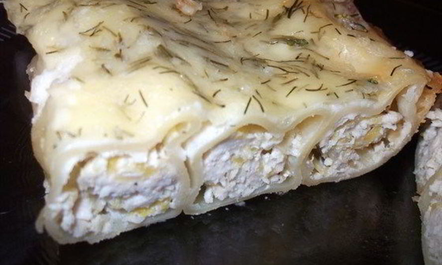 Рецепт каннеллонь с курицей и кабачком