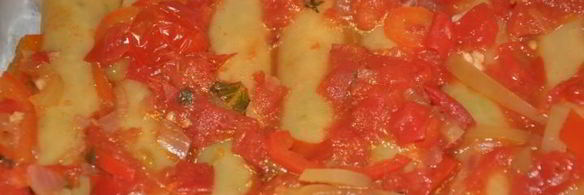 каннелони с острым томатным соусом