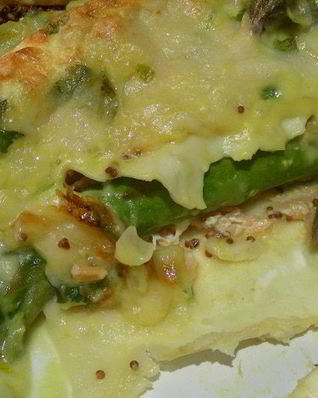 Каннелони со спаржей и копченым лососем