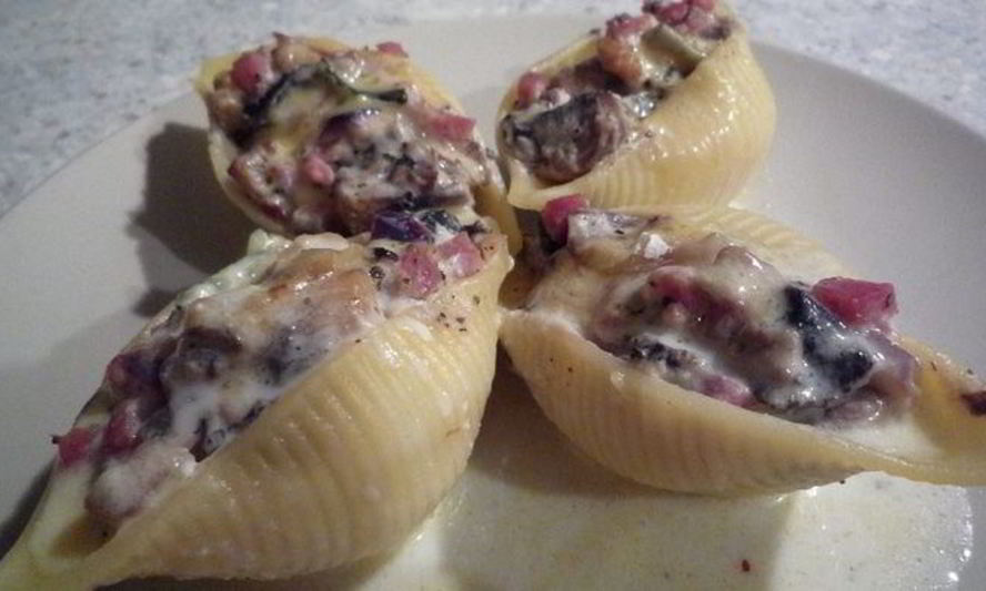 Рецепт пасты конкильони с грибной начинкой