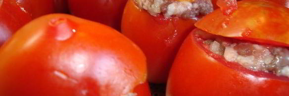 паста с фаршированными томатами