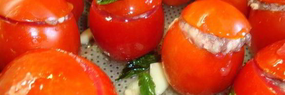 паста с фаршированными томатами