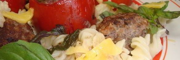 паста с фаршированными томатами