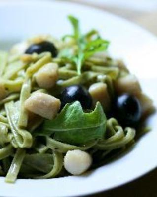 Паста с гребешками