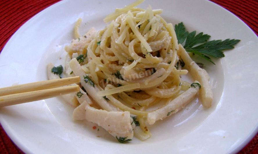 Рецепт пасты с кальмарами в сливочном соусе