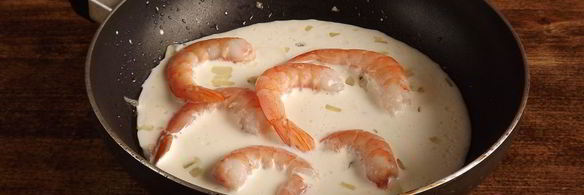 паста с креветками