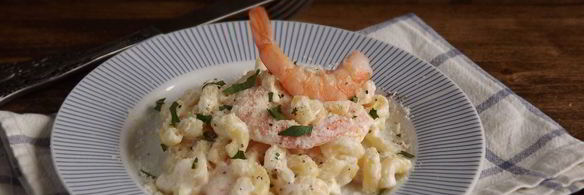 паста с креветками