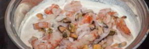 паста с морепродуктами в сливочном соусе