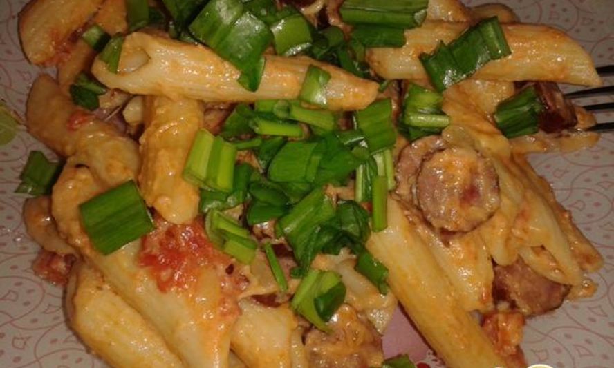Рецепт пасты с охотничьими колбасками