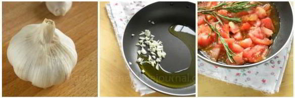 паста с томатным соусом и розмарином