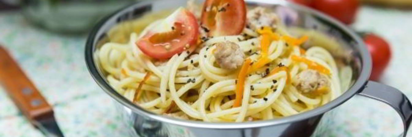 Спагетти с фаршем и сванской солью