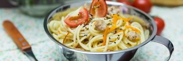 спагетти с фаршем и сванской солью