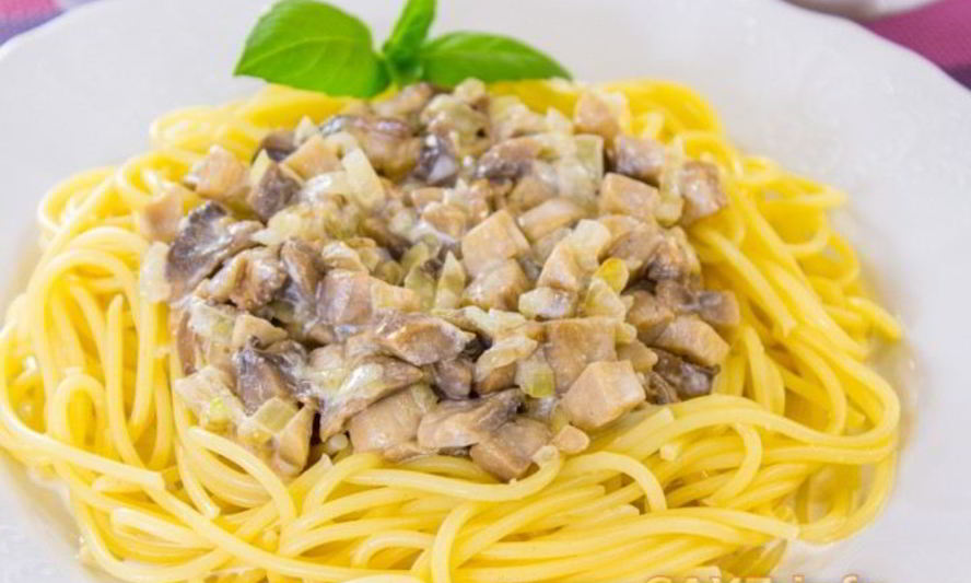 Рецепт спагетти с грибным соусом