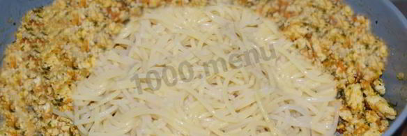 спагетти с куриным фаршем