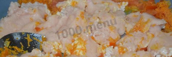 спагетти с куриным фаршем